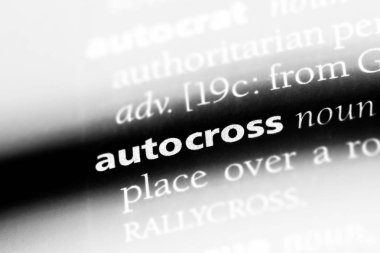 Autocross Word'de bir sözlük. Autocross kavramı.