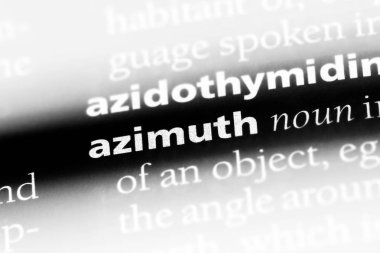 Azimut Word'de bir sözlük. Azimut kavramı.