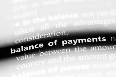 Ödemeler dengesi Word'de bir sözlük. Ödemeler dengesi kavramı.