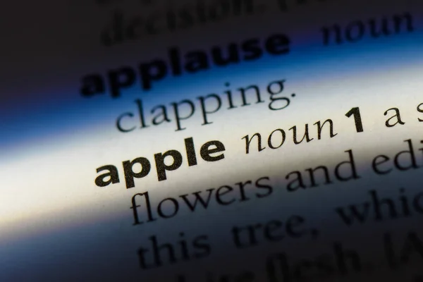 Apple Word Dictionary Apple Concept — Stock Photo, Image