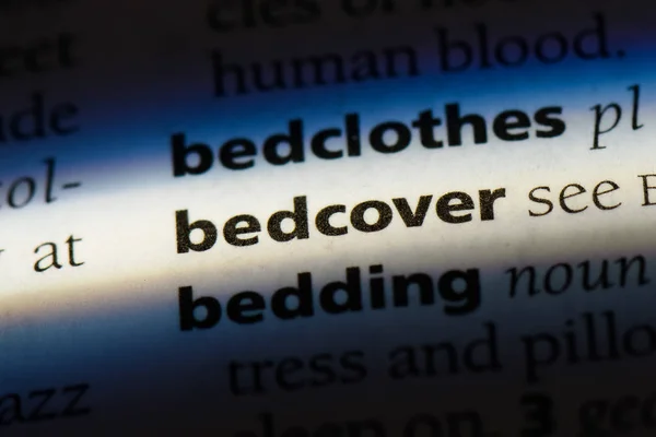 사전에 단어를 Bedcover입니다 Bedcover — 스톡 사진