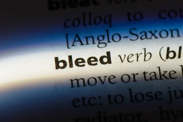 Αιμορραγούν Λέξη Ένα Λεξικό Αιμορραγούν Έννοια — Φωτογραφία Αρχείου