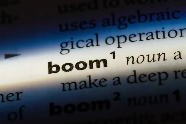 Boom Word Dictionary Boom Concept — Stock Photo, Image