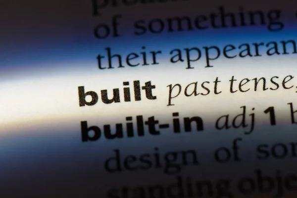 Built Word Dictionary Built Concept — Stock Photo, Image
