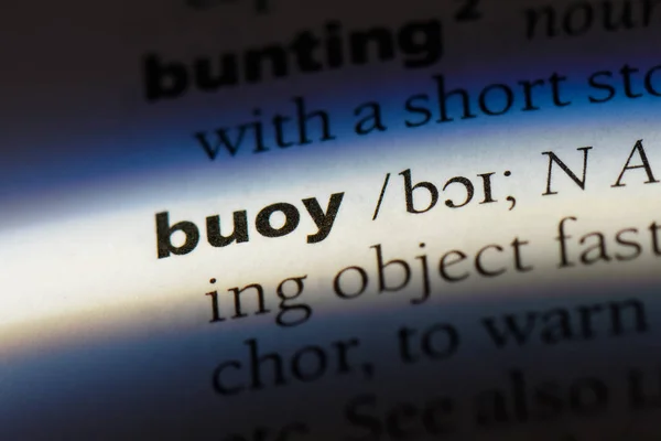 buoy word in a dictionary. buoy concept.