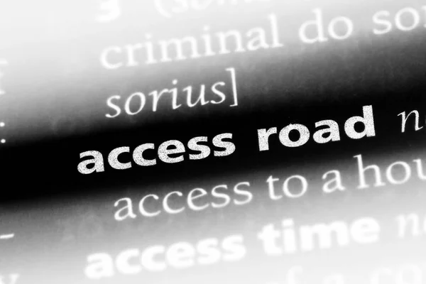 Οδική Πρόσβαση Λέξη Ένα Λεξικό Δρόμος Πρόσβασης Έννοια — Φωτογραφία Αρχείου