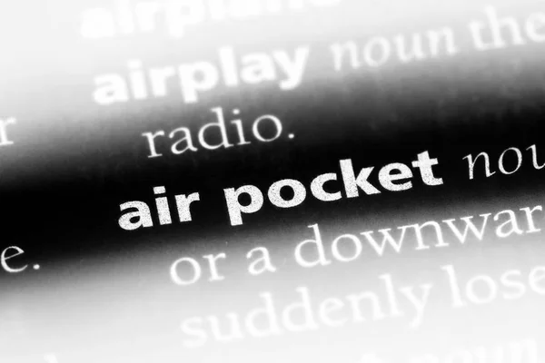 Air Pocket Word Dictionary Air Pocket Concept — Stock Photo, Image