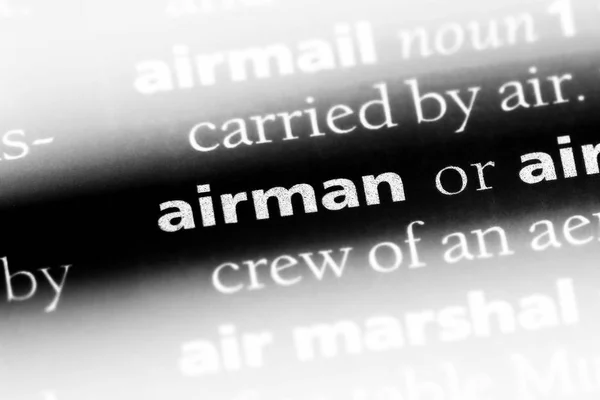 Airman Word Dictionary Airman Concept — Stock Photo, Image