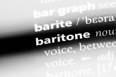 bariton Word'de bir sözlük. bariton kavramı.