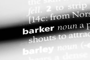 Barker Word'de bir sözlük. Barker kavramı.
