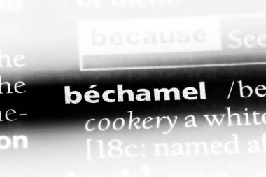 Beşamel Word'de bir sözlük. Beşamel kavramı.