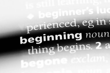 bir sözlüğü'ndeki Başlangıç sözcüğü. başlangıç kavramı.