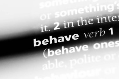 davranır Sözlükteki kelime. kavram davranır.