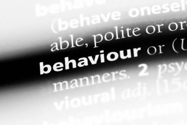 davranış Word'de bir sözlük. davranış kavramı.