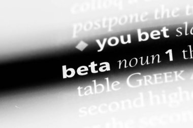 Beta Word'de bir sözlük. beta kavramı.