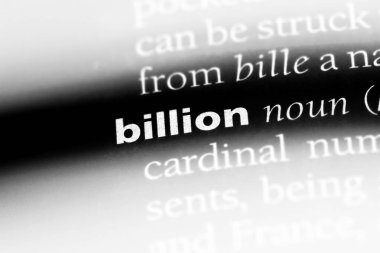 bir sözlüğü'ndeki milyar sözcüğü. milyar kavramı.