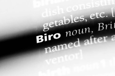 Biro Word'de bir sözlük. Biro kavramı.