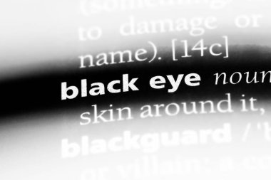 siyah göz Word'de bir sözlük. siyah göz kavramı.