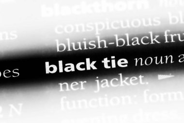 siyah kravat Word'de bir sözlük. siyah kravat kavramı.