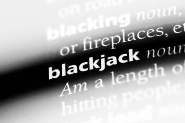 bir sözlüğü'ndeki sözcüğü blackjack. Blackjack kavramı.