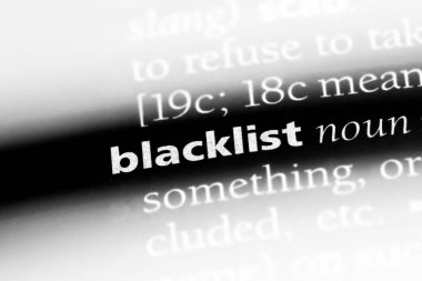 kara liste Word'de bir sözlük. kara liste kavramı.