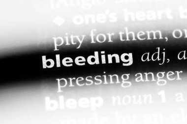 bir sözlüğü'ndeki sözcüğü kanama. kanama kavramı.