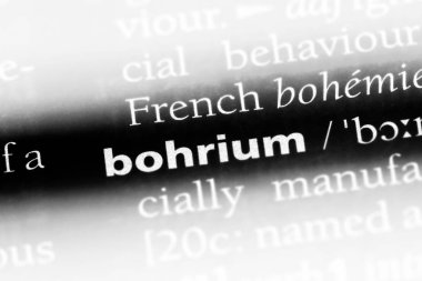 bohrium sözcük sözlüğe. bohrium kavramı.