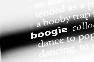 Boogie Word'de bir sözlük. Boogie kavramı.