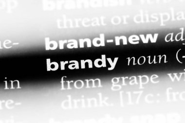 bir sözlüğü'ndeki sözcüğü brendi. brendi kavramı.