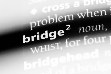 Köprüyü Word'de bir sözlük. Köprü.