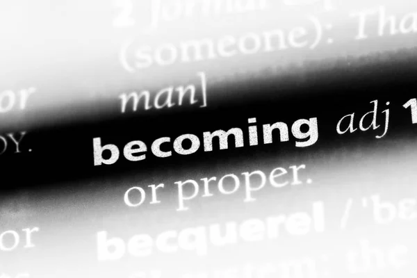 Becoming Word Dictionary Becoming Concept — Stock Photo, Image