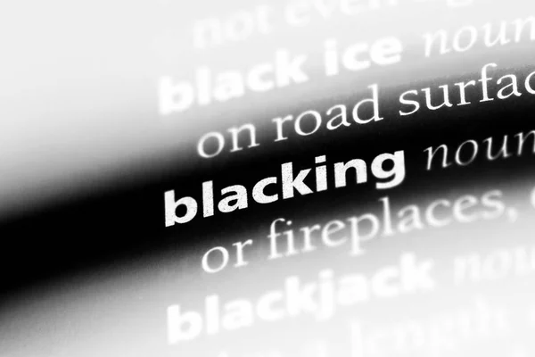 Blacking Word Dictionary Blacking Concept — Stock Photo, Image