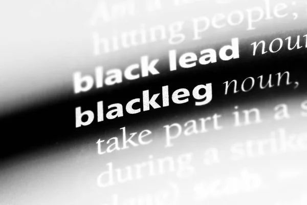 사전에 단어를 Blackleg입니다 Blackleg — 스톡 사진