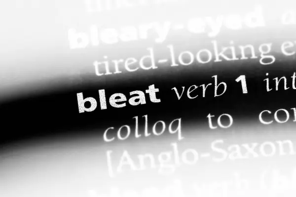 Palavra Bleat Dicionário Conceito Bleat — Fotografia de Stock