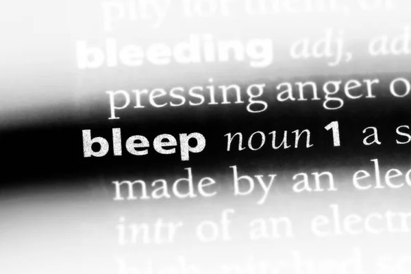 Palavra Bleep Dicionário Conceito Bleep — Fotografia de Stock
