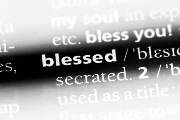 Blessed Word Dictionary Blessed Concept — Stock Photo, Image