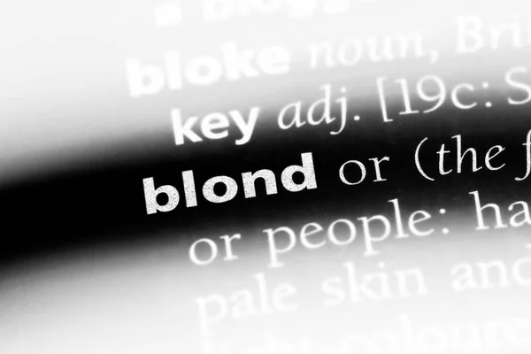 Blond Word Dictionary Blond Concept — Stock Photo, Image