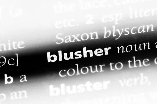 Palabra Blusher Diccionario Concepto Blusher —  Fotos de Stock