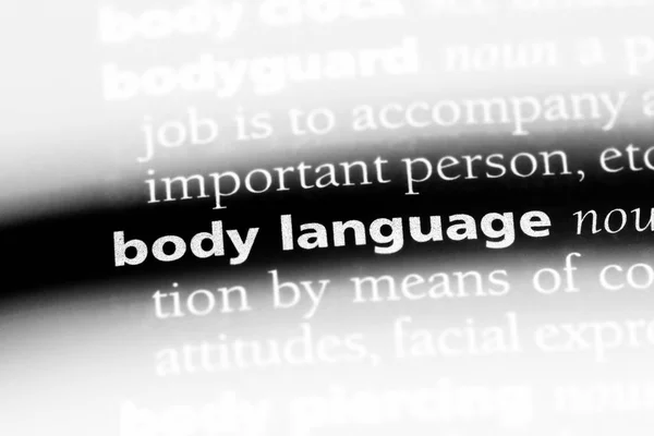 身体言語単語を辞書で 身体言語の概念 — ストック写真