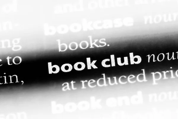 book club word in a dictionary. book club concept.