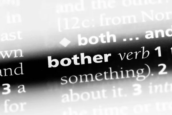 Bother Word Dictionary Bother Concept — Stock Photo, Image