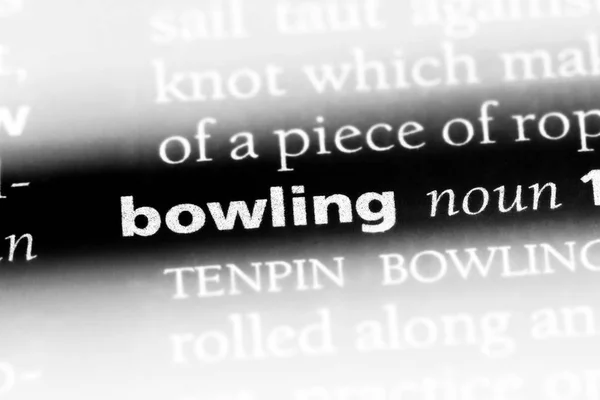 Bowling Wort Einem Wörterbuch Bowling Konzept — Stockfoto