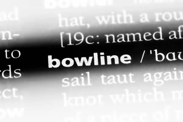 Palavra Bowline Dicionário Conceito Bowline — Fotografia de Stock