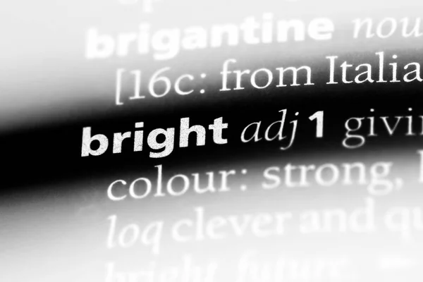 単語を辞書で明るい 明るいコンセプト — ストック写真