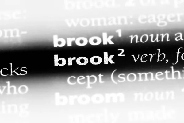 Potok Słownikiem Koncepcja Brook — Zdjęcie stockowe