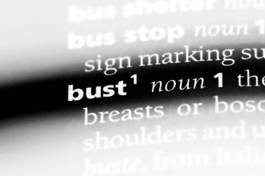 bir sözlüğü'ndeki büstü sözcüğü. baskın kavramı.