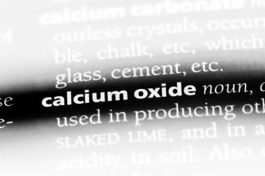 Kalsiyum oksit Word'de bir sözlük. Kalsiyum oksit kavramı.