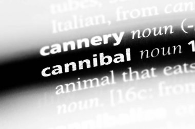 bir sözlüğü'ndeki yamyam sözcüğü. yamyam kavram.