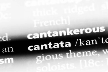 Cantata Word'de bir sözlük. Cantata kavramı.