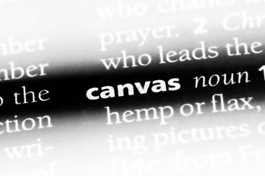 bir sözlüğü'ndeki sözcüğü tuval. tuval kavramı.